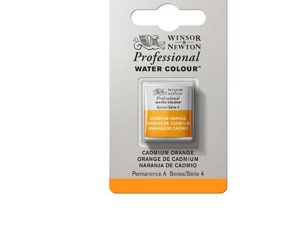 фото Акварель winsor&newton professional в кювете кадмий оранжевый