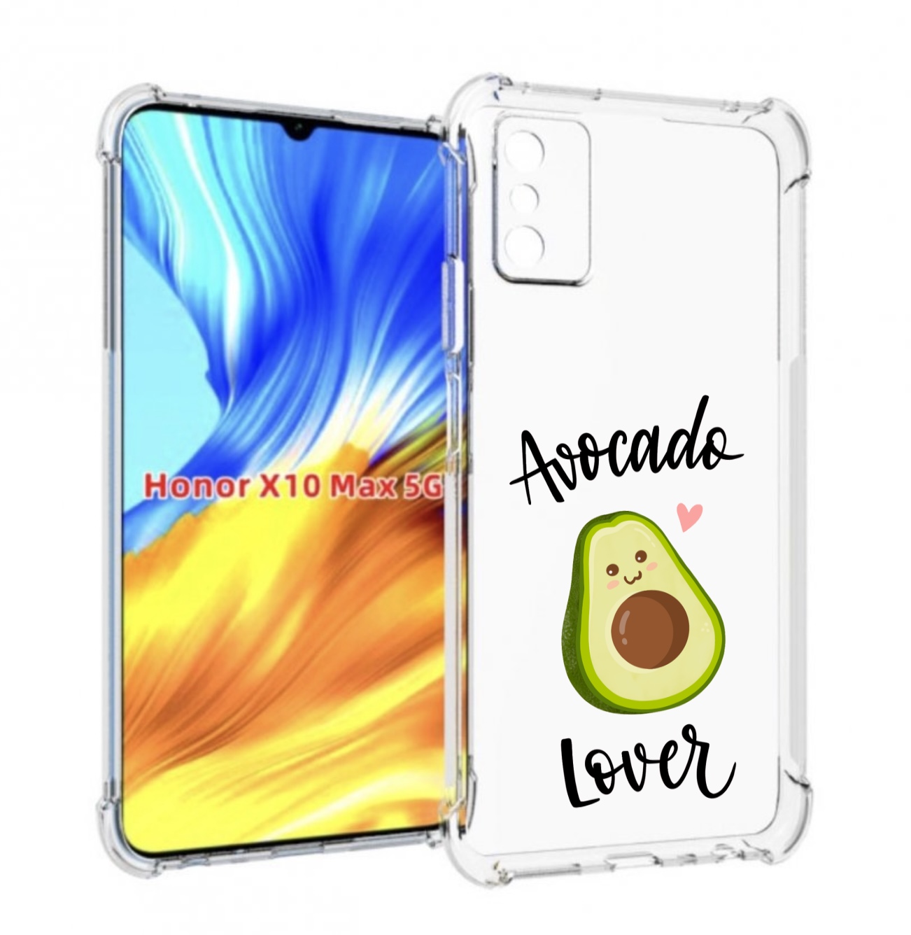 

Чехол MyPads Авокадо-любовь для Honor X10 Max, Прозрачный, Tocco