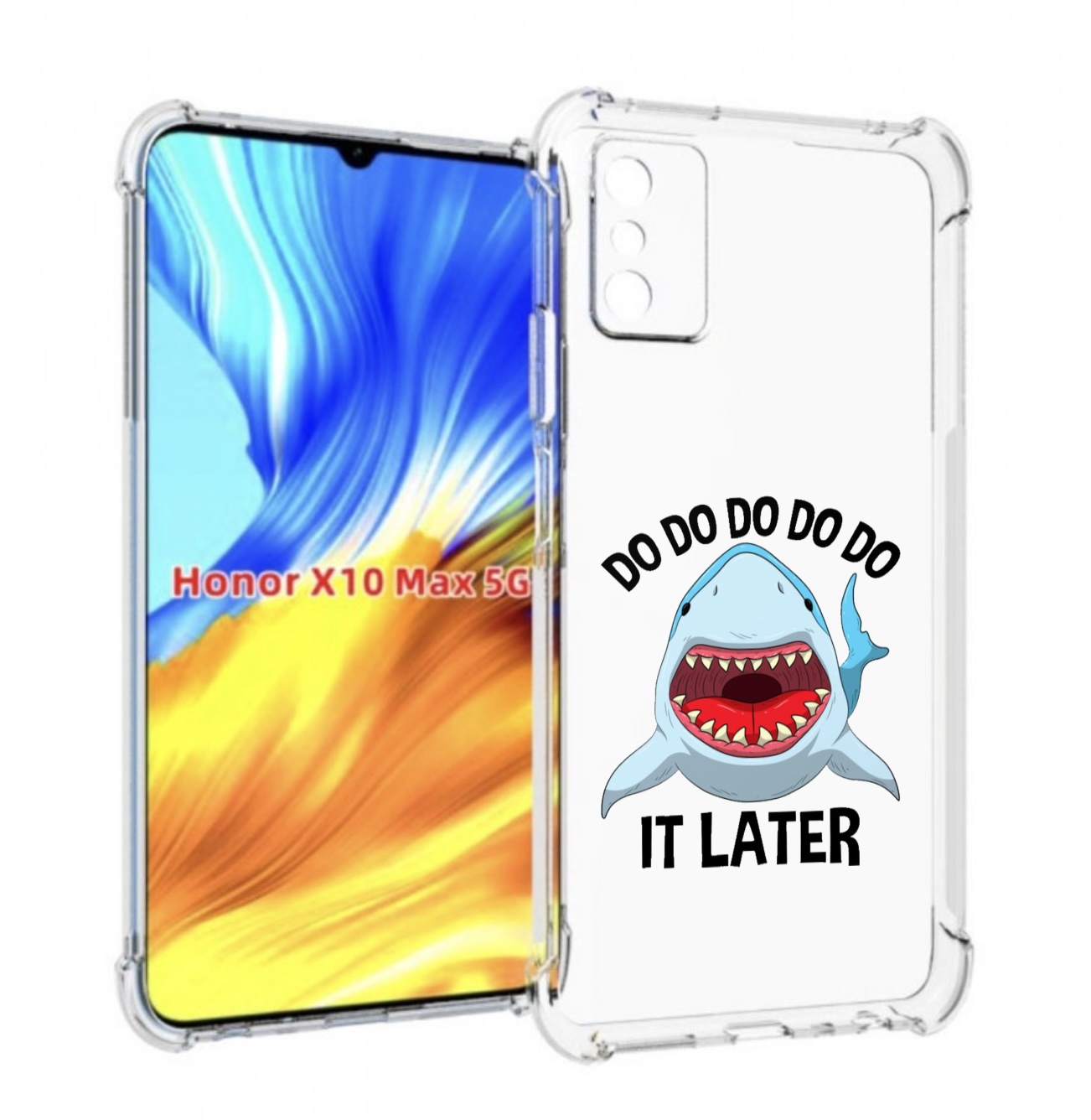 

Чехол MyPads Акула для Honor X10 Max, Прозрачный, Tocco