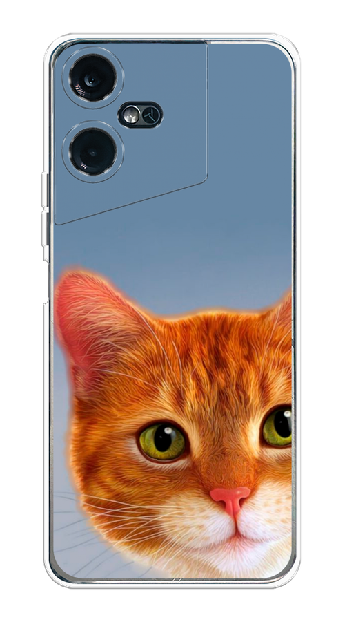

Чехол на Tecno Pova Neo 3 "Любопытный котик", Коричневый, 304450-1