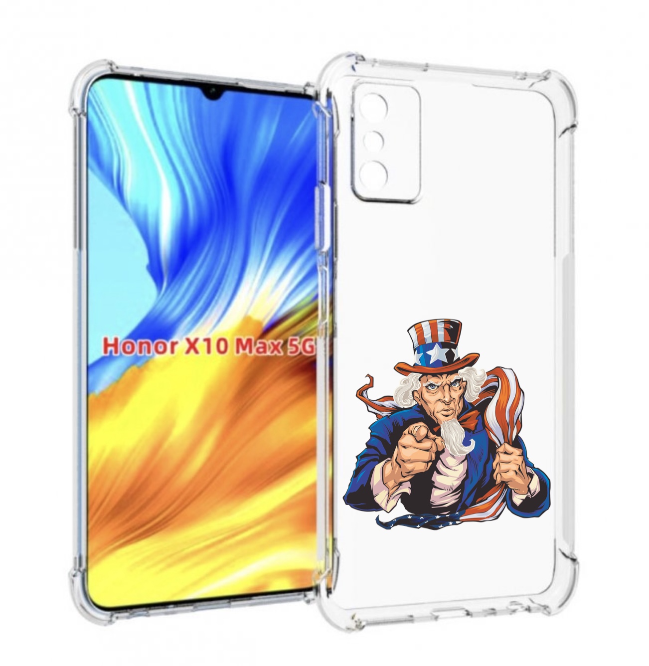 

Чехол MyPads Американский-дед для Honor X10 Max, Прозрачный, Tocco