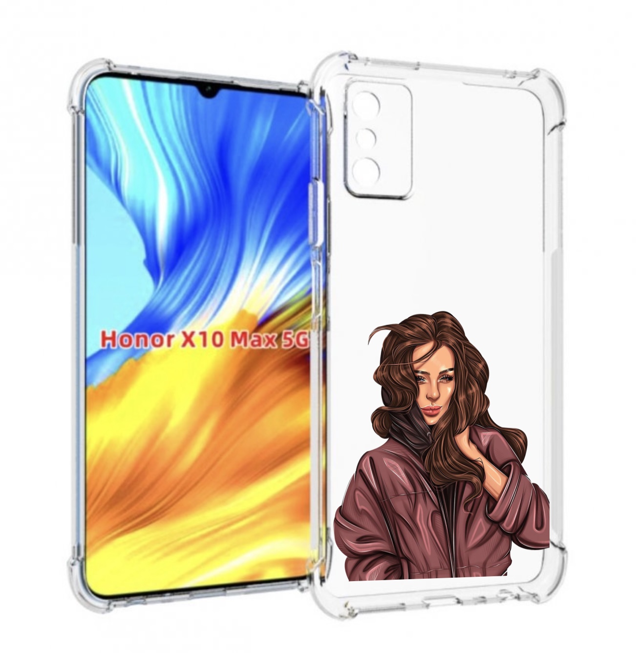 

Чехол MyPads Арт-рисунок-девушки для Honor X10 Max, Прозрачный, Tocco