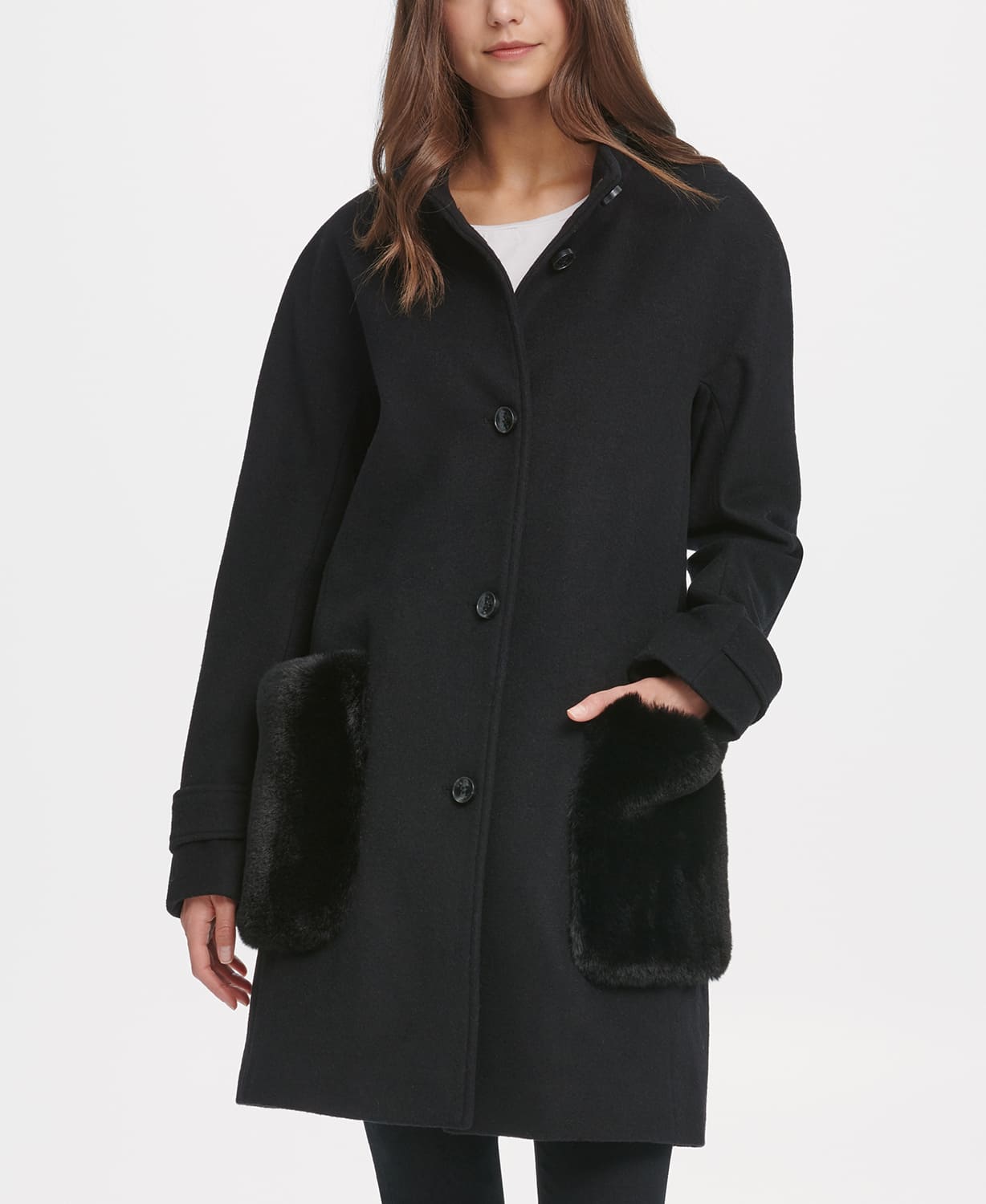 

Пальто женское DKNY DL9WC068 черное S, DL9WC068