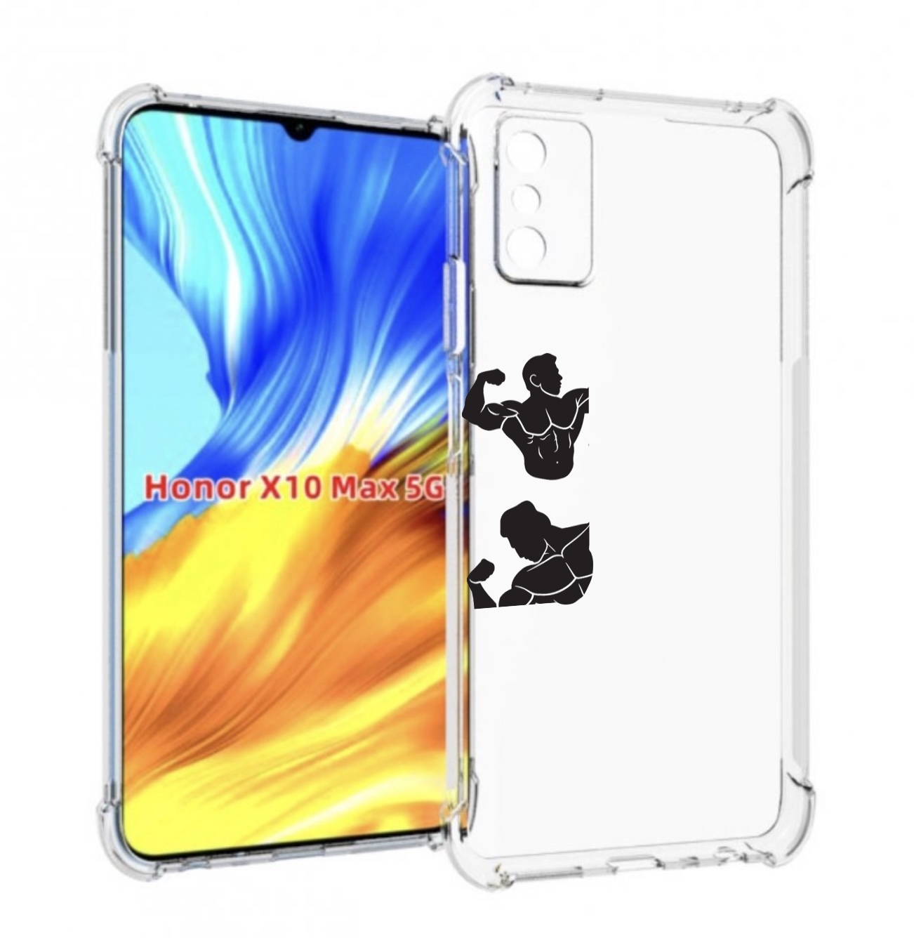

Чехол MyPads Атлет мужской для Honor X10 Max, Прозрачный, Tocco
