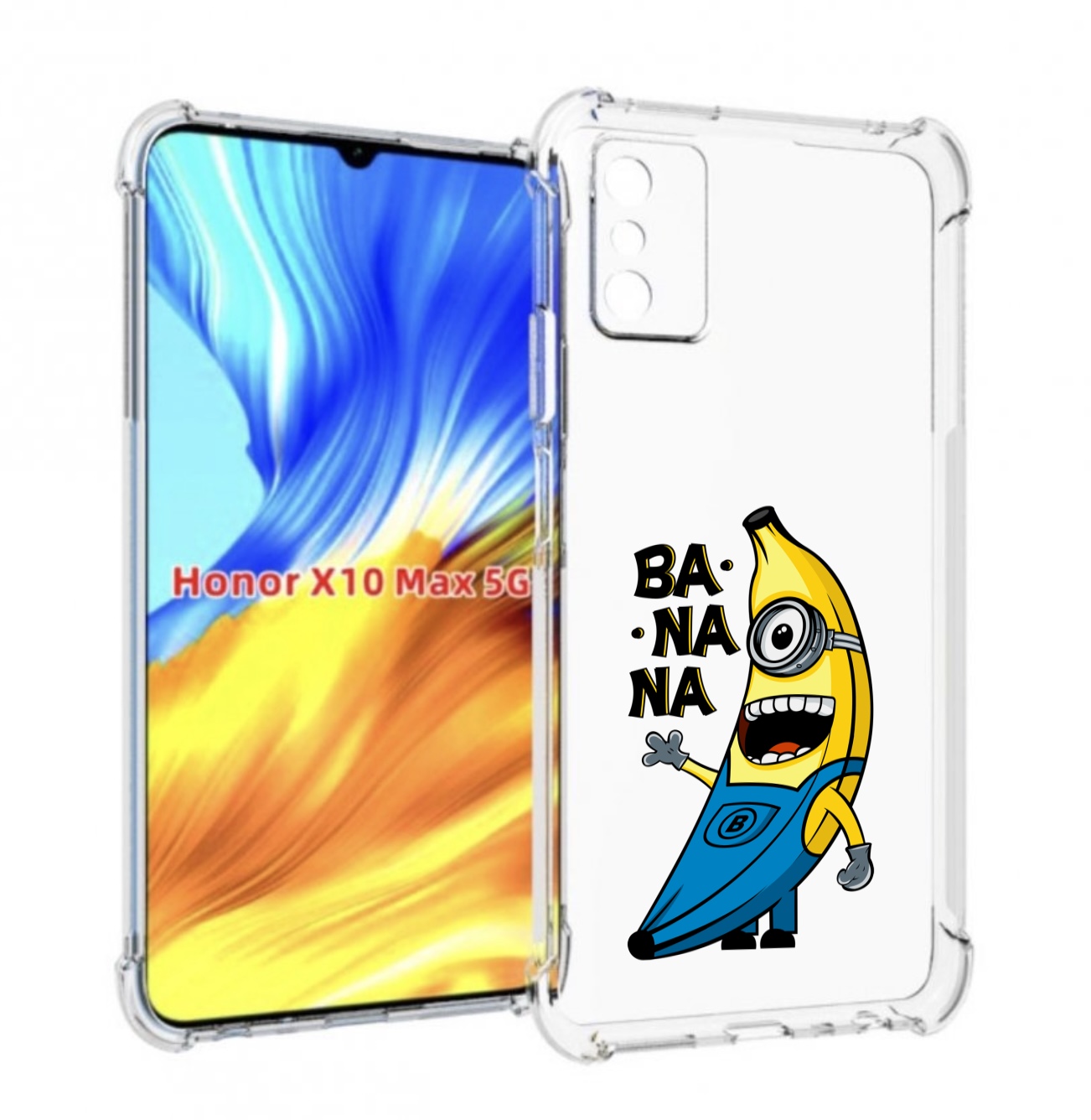 

Чехол MyPads Банана-миньон для Honor X10 Max, Прозрачный, Tocco