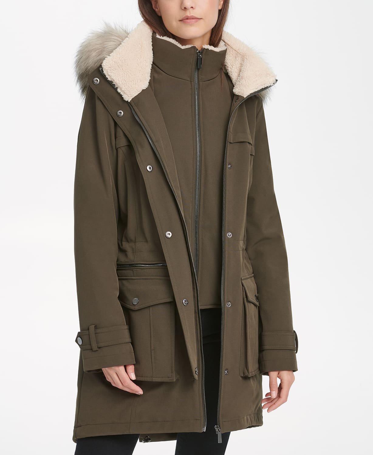 

Парка женская DKNY DL902627 зеленая M, DL902627