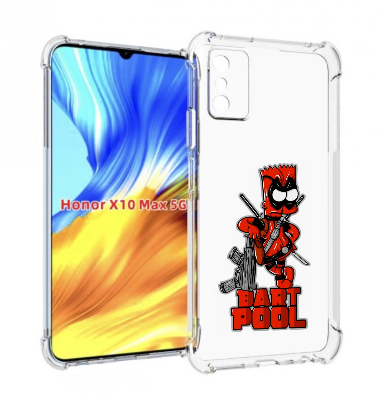 

Чехол MyPads Барт-Пул для Honor X10 Max, Прозрачный, Tocco