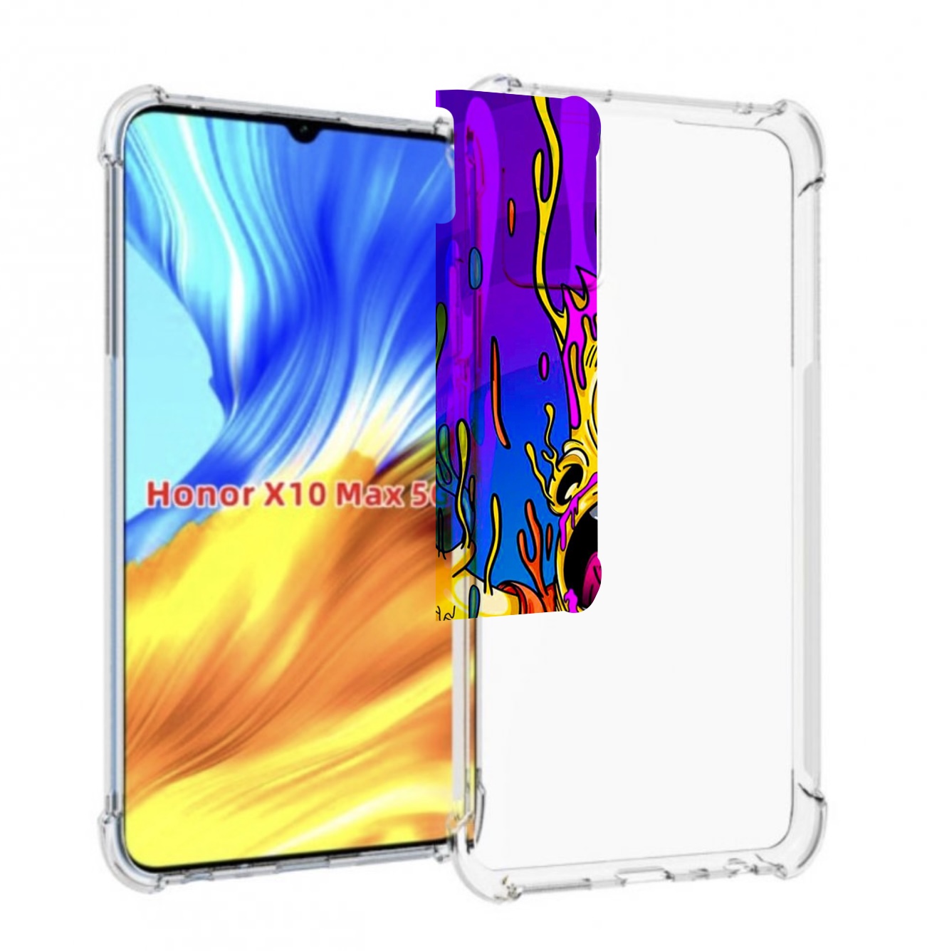 

Чехол MyPads Барт-арт-стрит для Honor X10 Max, Прозрачный, Tocco