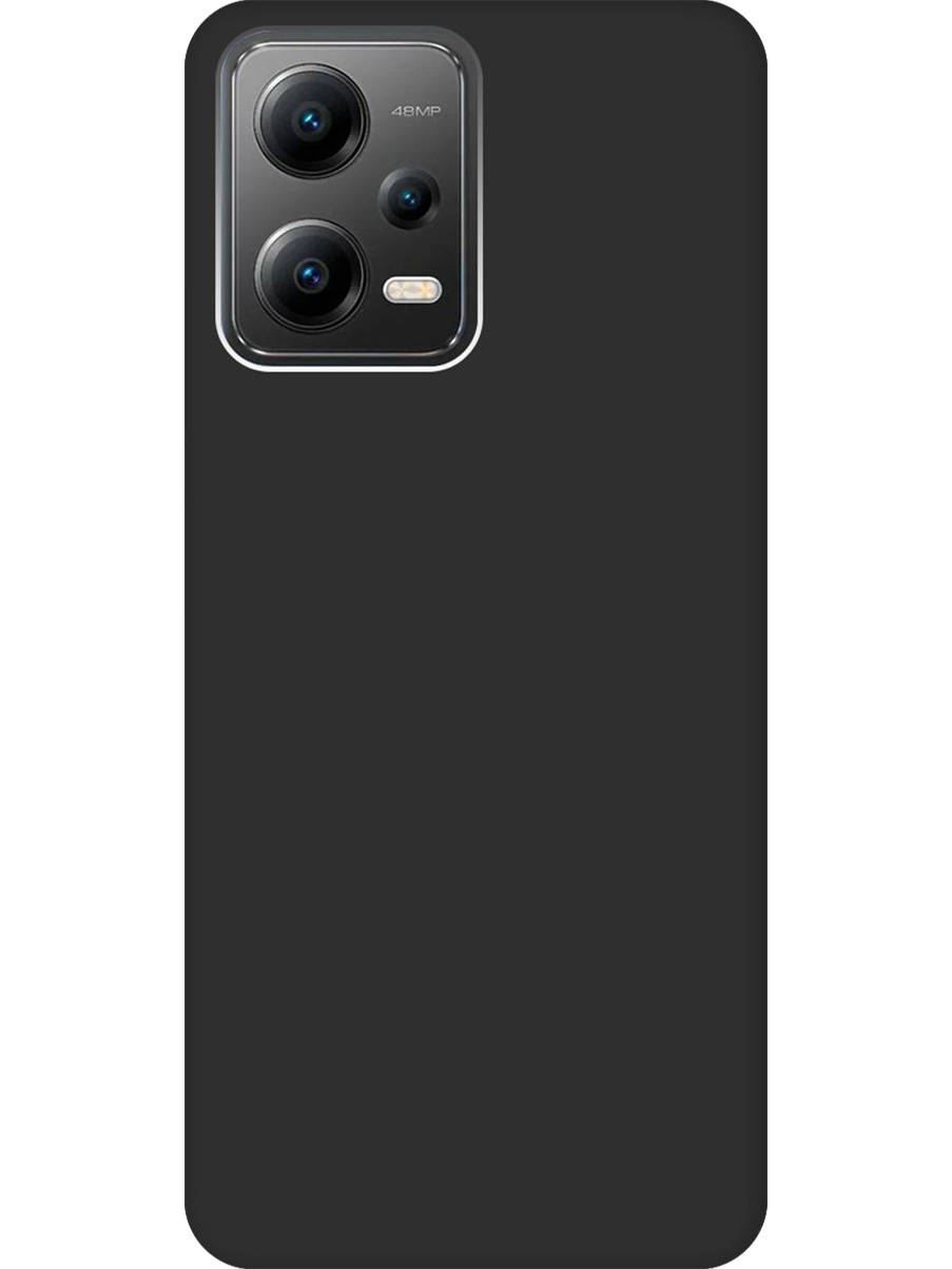 

Силиконовый чехол на Poco X5 5G матовый черный, 767959613