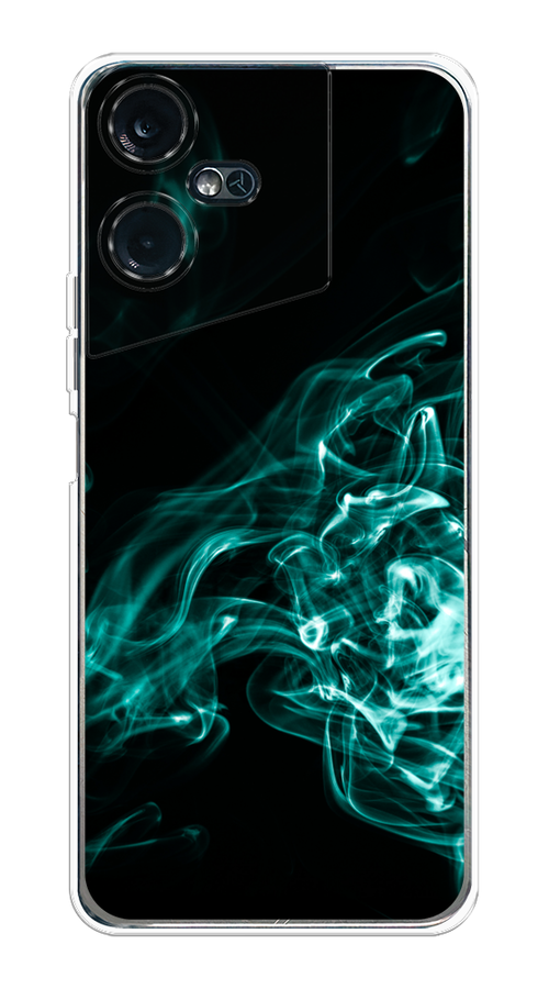 

Чехол на Tecno Pova Neo 3 "Дым", Бирюзовый;черный;голубой, 304450-3