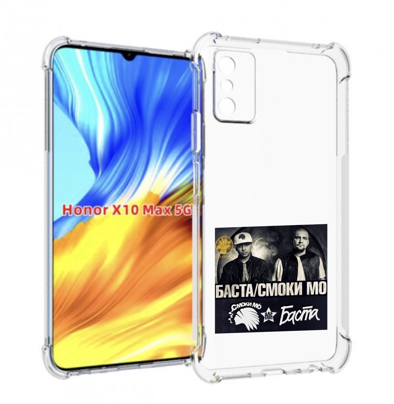 

Чехол MyPads Баста, Смоки Мо Баста для Honor X10 Max, Прозрачный, Tocco