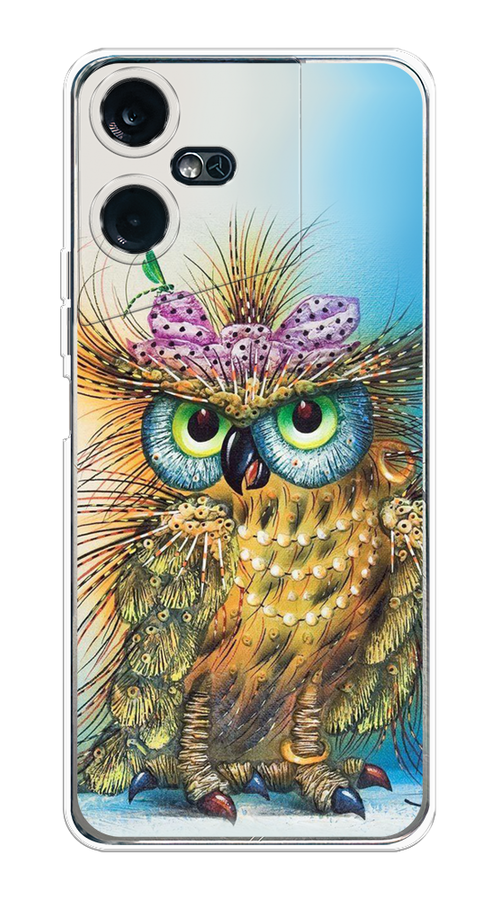 

Чехол на Tecno Pova Neo 3 "Модная сова", Коричневый;голубой, 304450-1