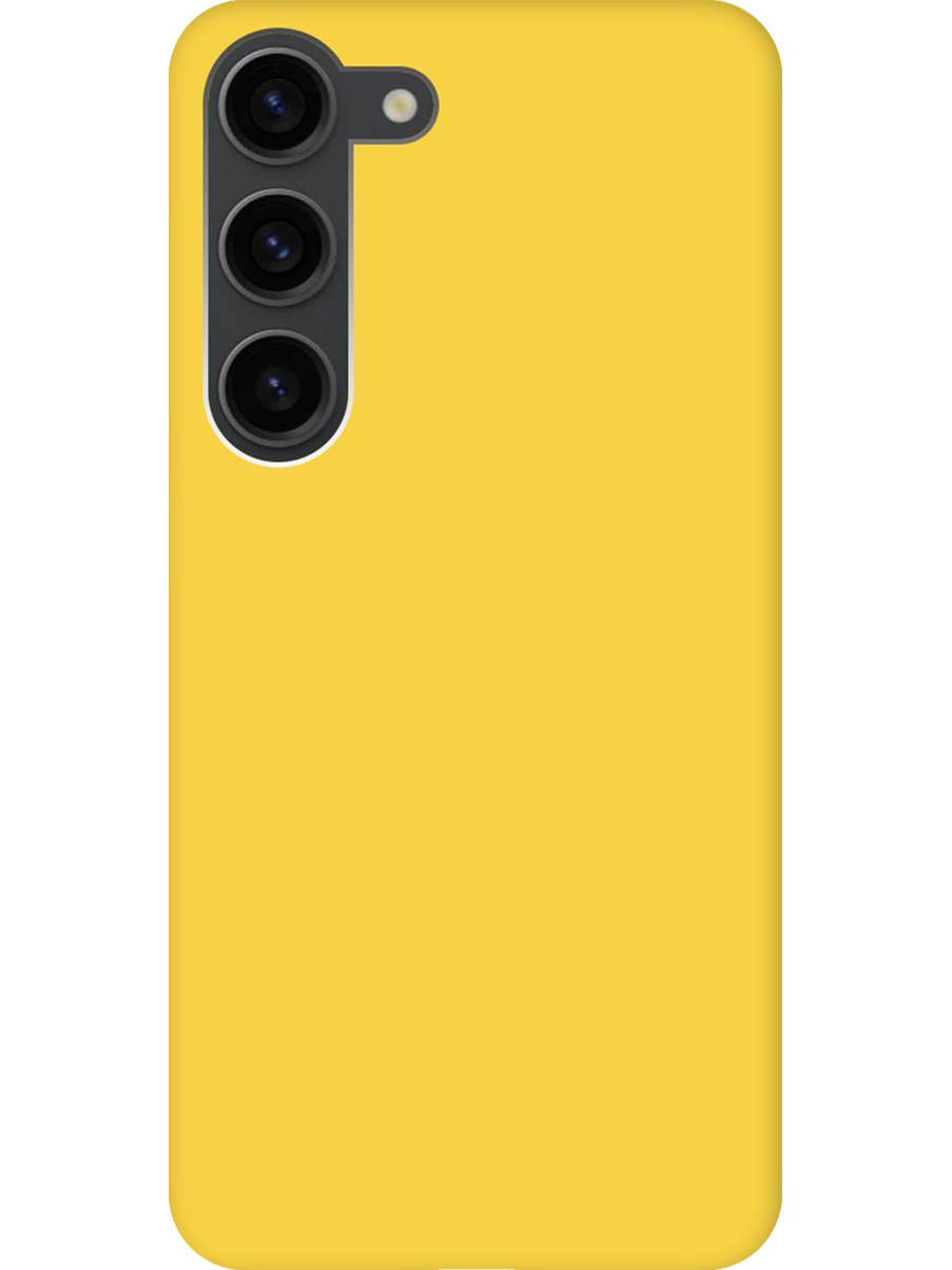 

Силиконовый чехол на Samsung Galaxy S23 матовый желтый, 767959521