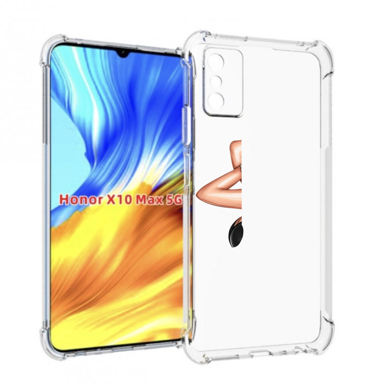 Чехол MyPads Брюнетка-с-часами для Honor X10 Max