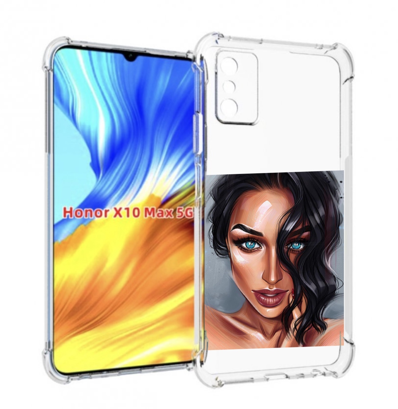 

Чехол MyPads Брюнетка для Honor X10 Max, Прозрачный, Tocco