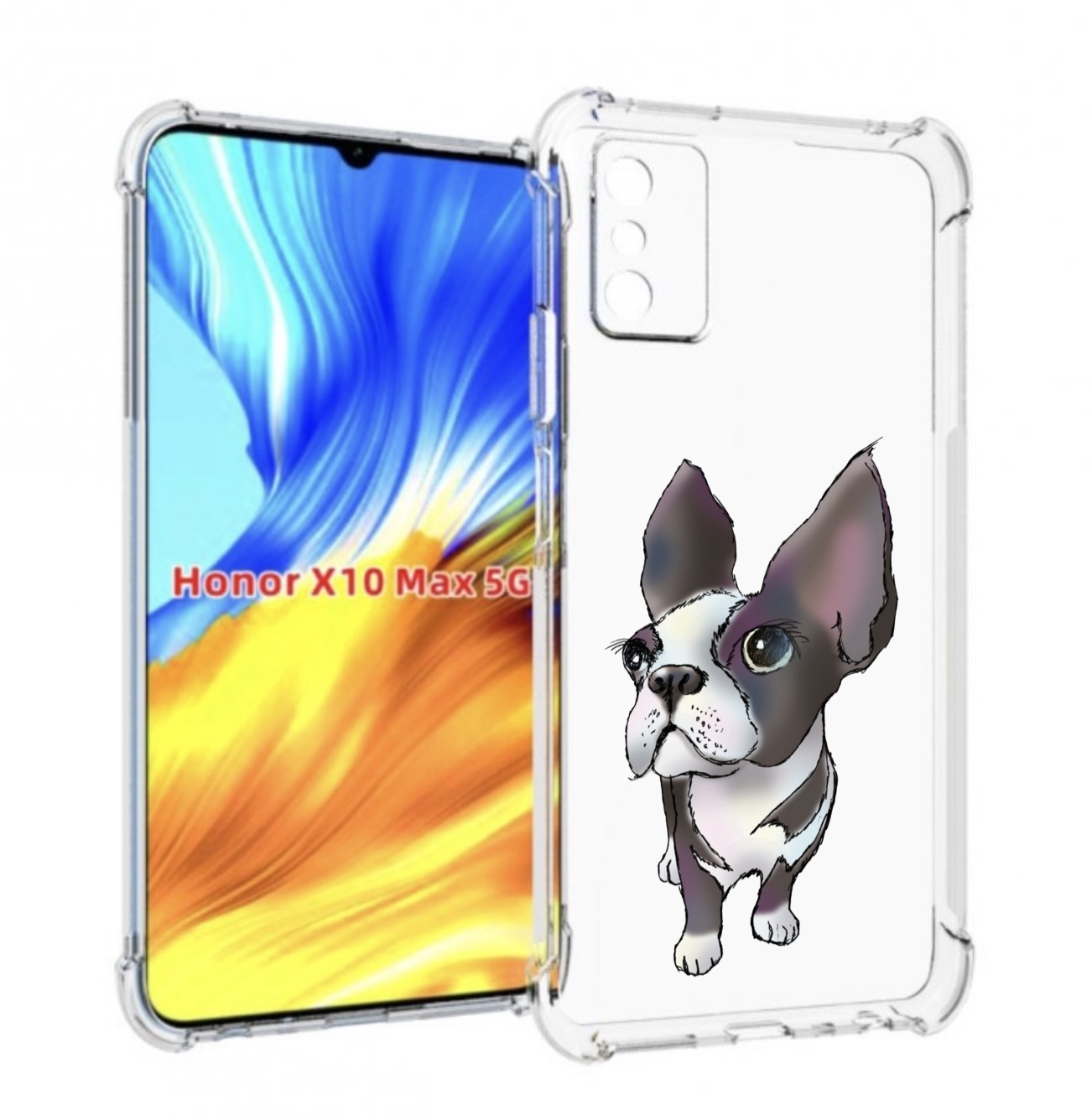 

Чехол MyPads Бульдожка для Honor X10 Max, Прозрачный, Tocco