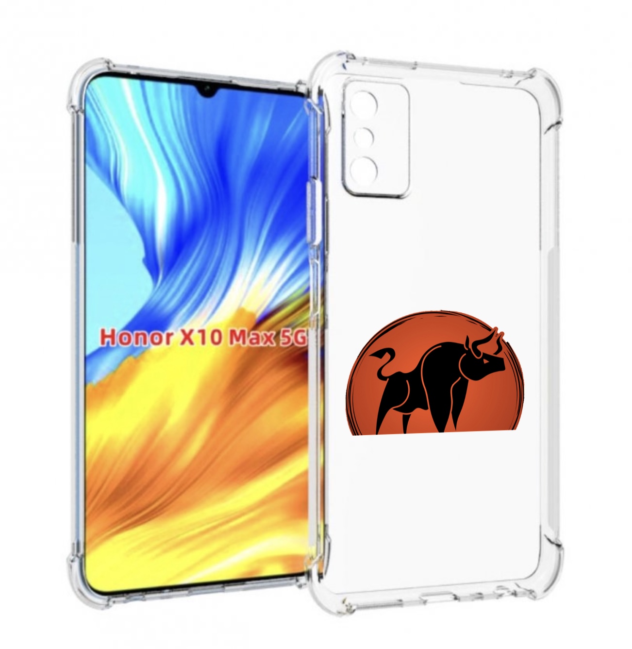 

Чехол MyPads Бык-2 для Honor X10 Max, Прозрачный, Tocco