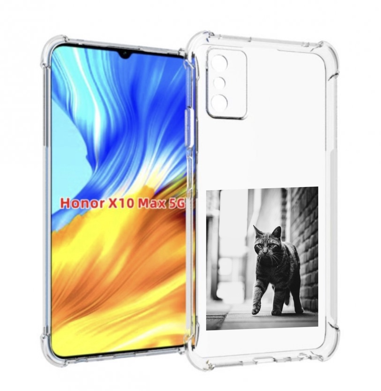 

Чехол MyPads Важный-кот для Honor X10 Max, Прозрачный, Tocco