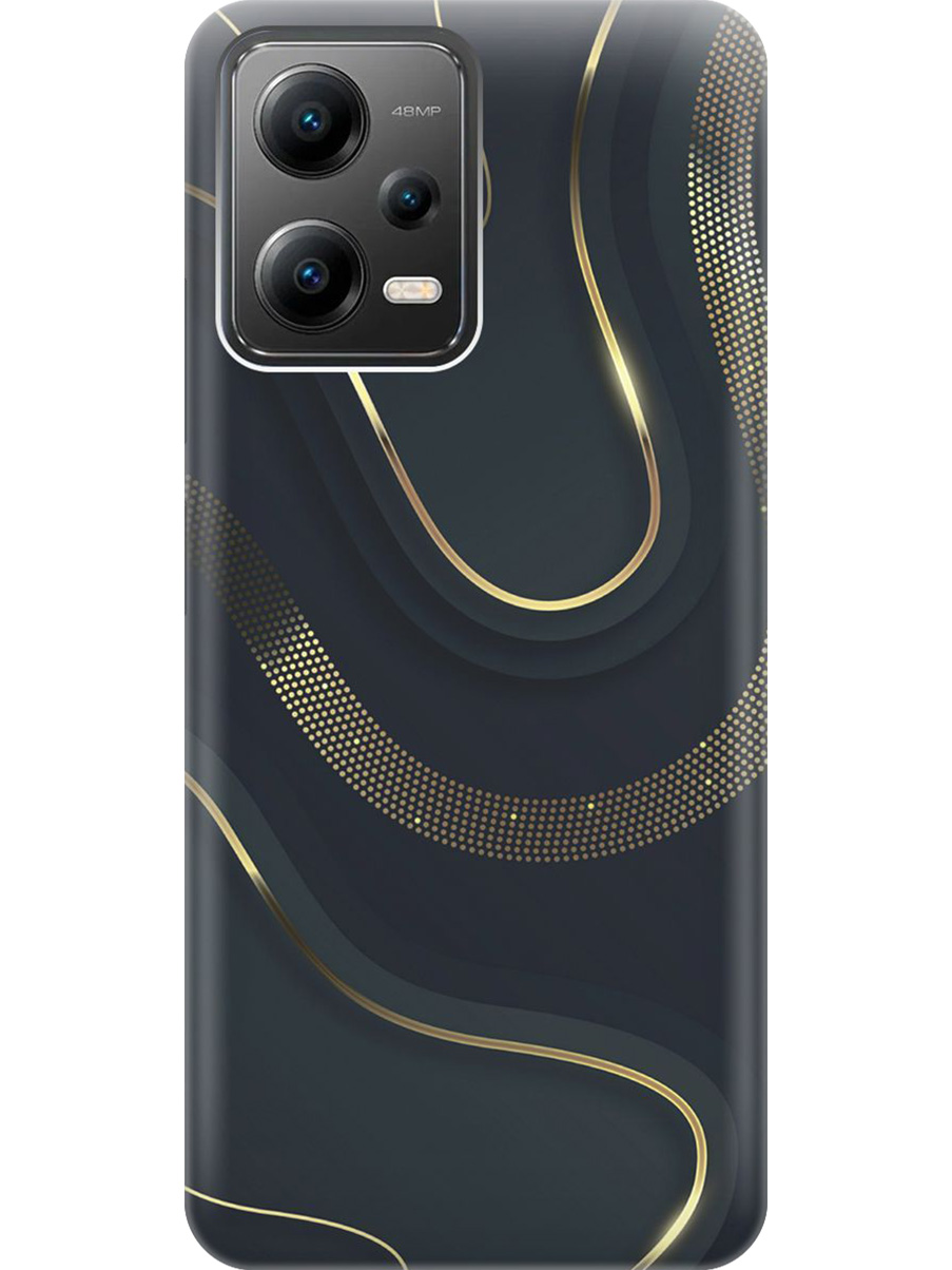 

Силиконовый чехол на Poco X5 5G с принтом "Золотистые акценты", Прозрачный;золотистый;серый, 767959631