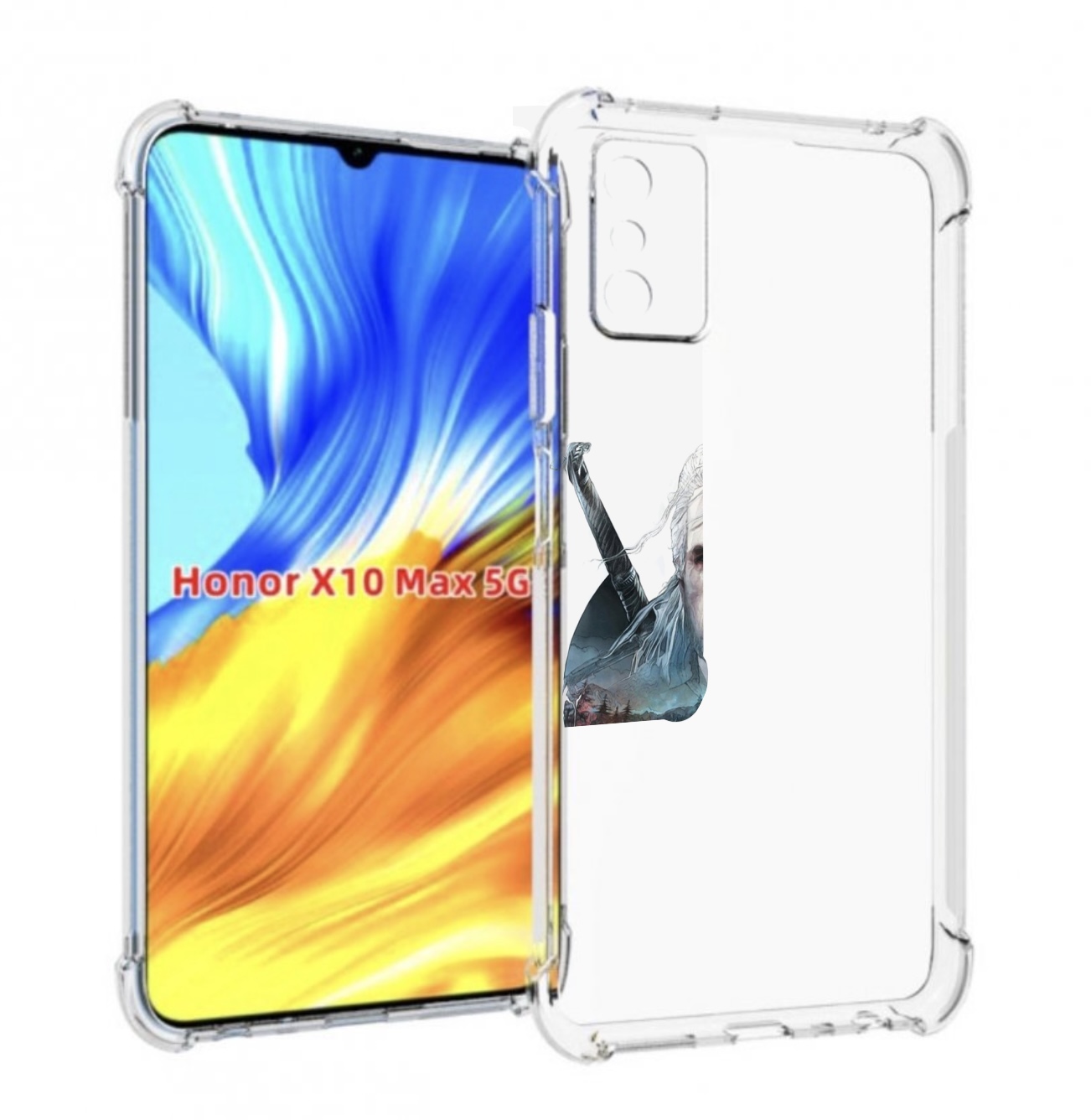 

Чехол MyPads Ведьмак для Honor X10 Max, Прозрачный, Tocco