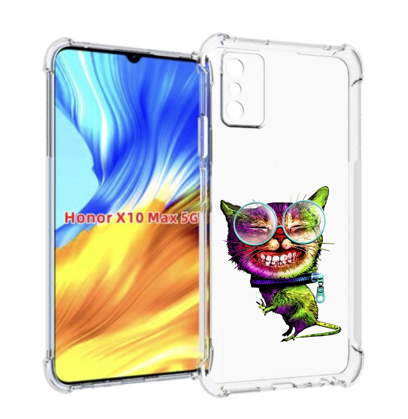 

Чехол MyPads Веселый кот для Honor X10 Max, Прозрачный, Tocco