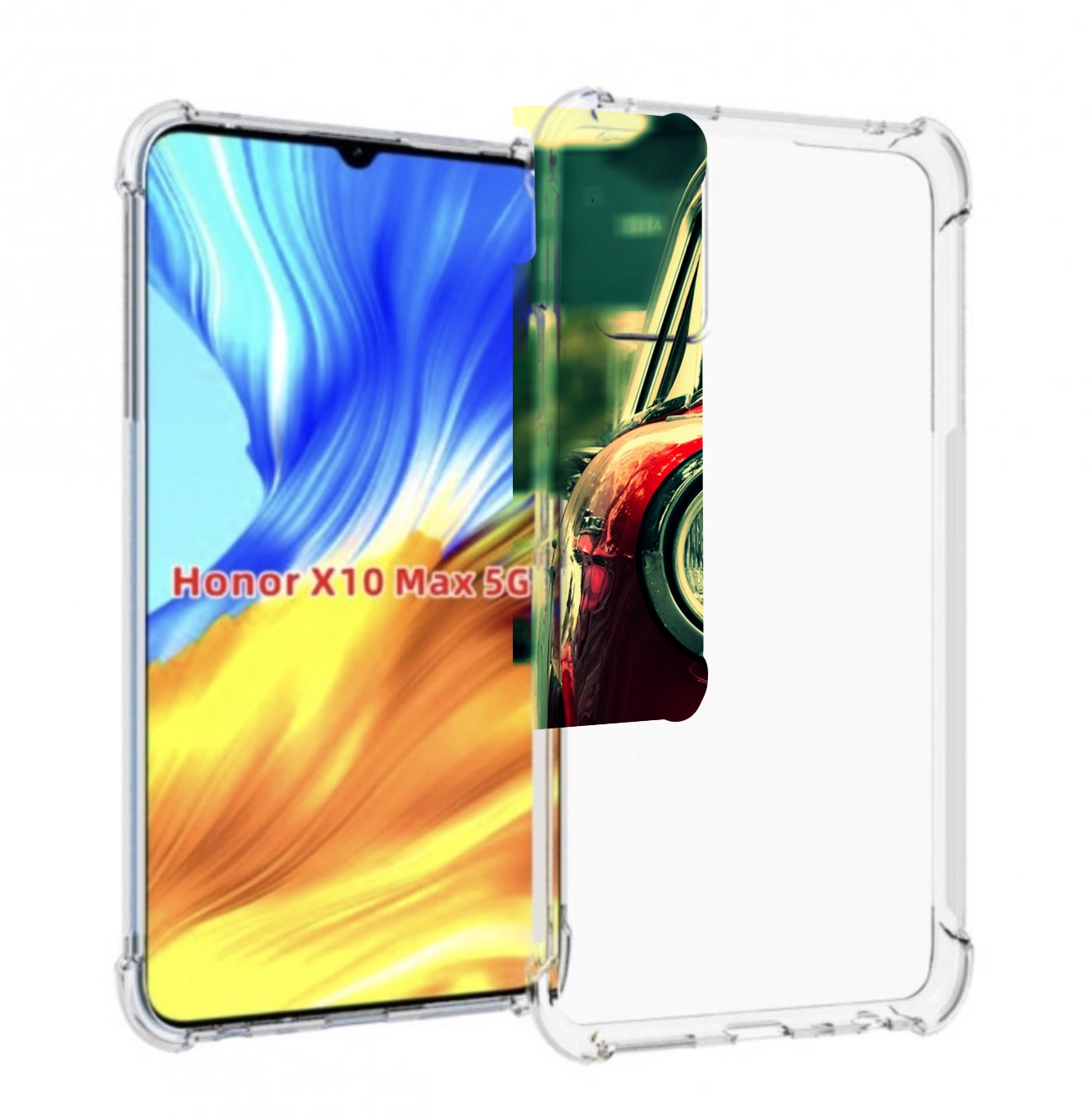 

Чехол MyPads Винтажная-машина мужской для Honor X10 Max, Прозрачный, Tocco