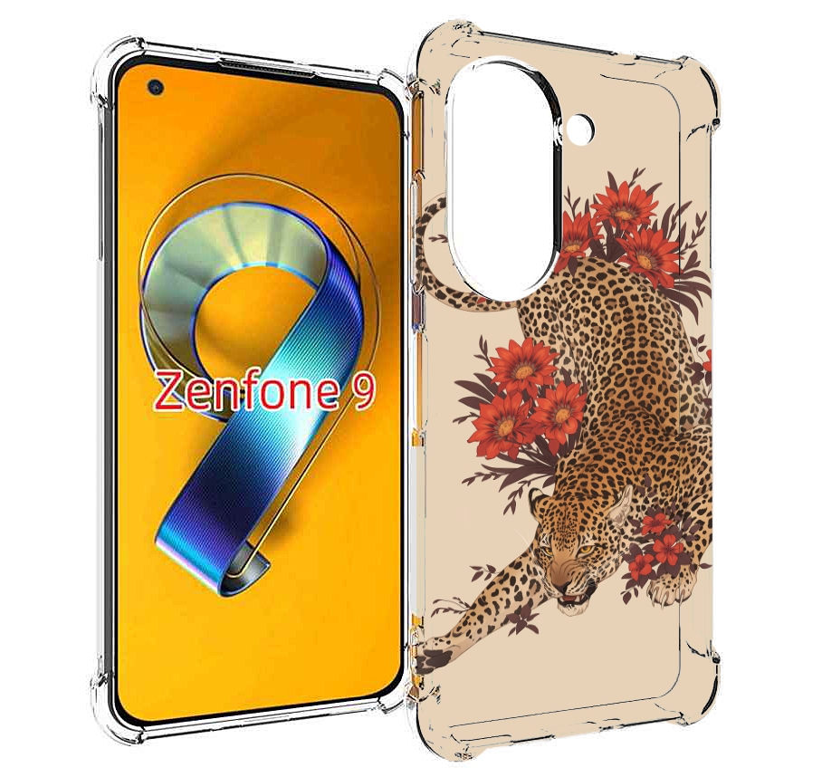 

Чехол MyPads тигр-из-цветов для Asus Zenfone 9 (AI2202), Прозрачный, Tocco