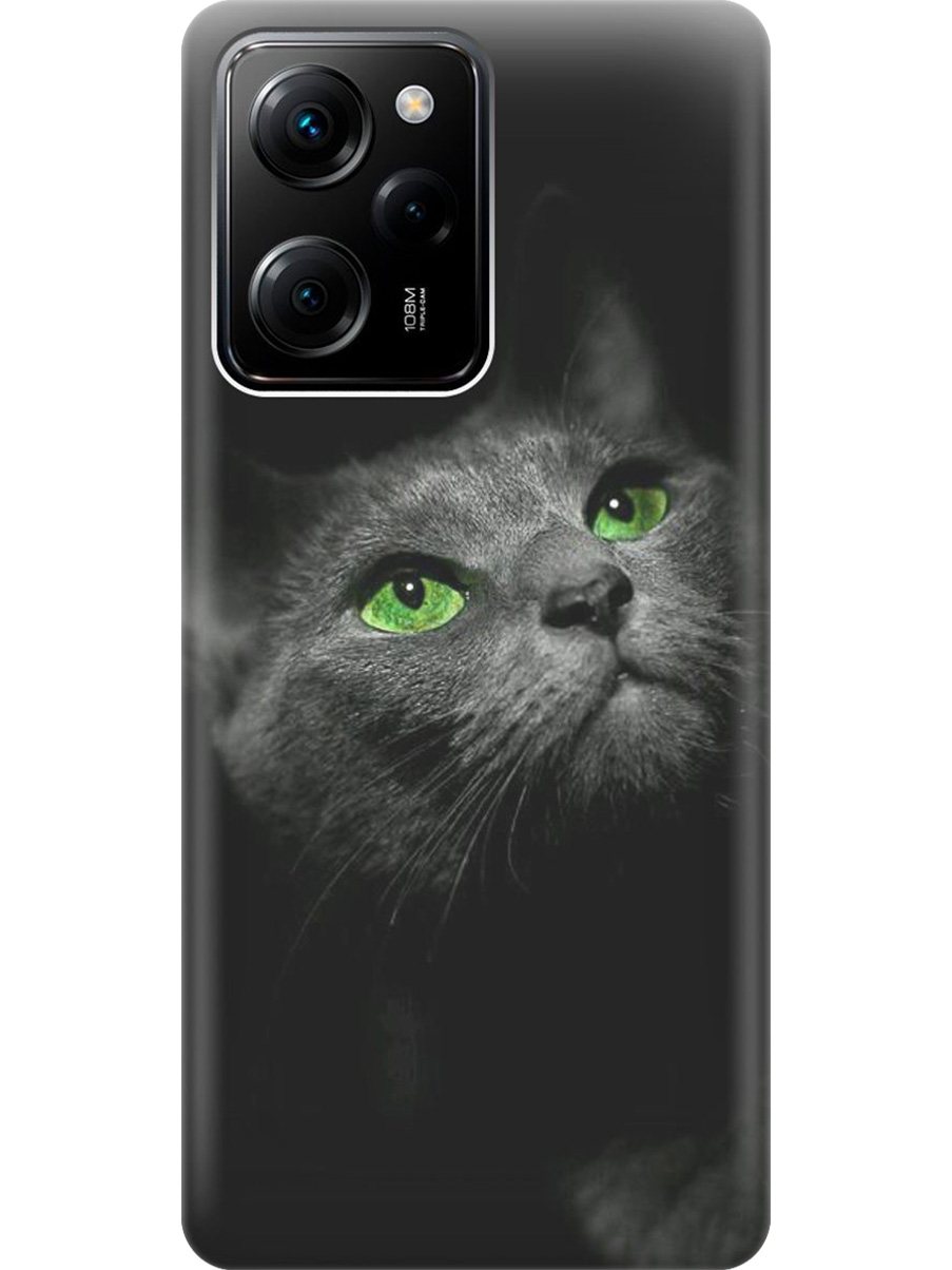 

Силиконовый чехол на Xiaomi Poco X5 Pro 5G с принтом "Зеленоглазая кошка", Прозрачный;зеленый;серый;черный, 767959711