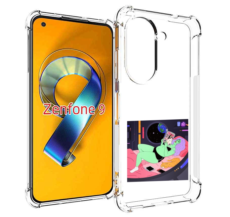

Чехол MyPads трехглазая девушка зеленая для Asus Zenfone 9 (AI2202), Прозрачный, Tocco