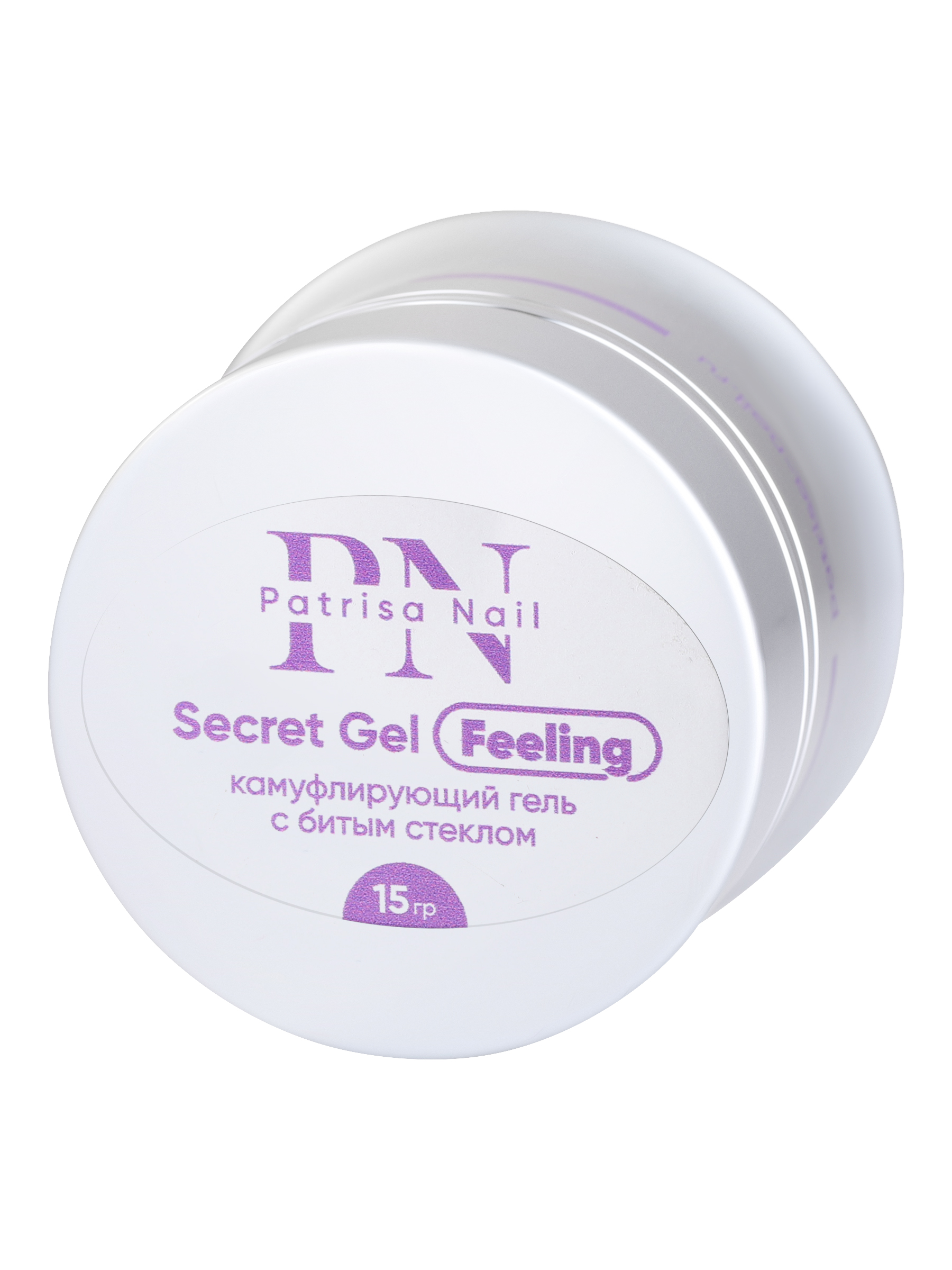 

Гель для ногтей Patrisa Nail Secret Gel Feeling камуфлирующий эффект битого стекла 15 г
