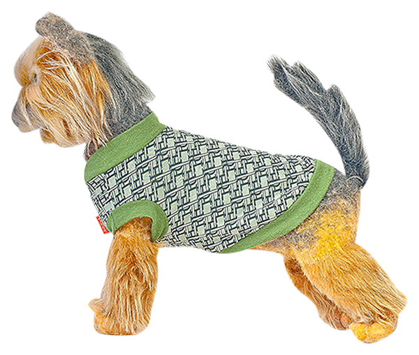 

Майка для собак Happy Puppy HP, унисекс, зеленый, серый, , длина спины 25 см