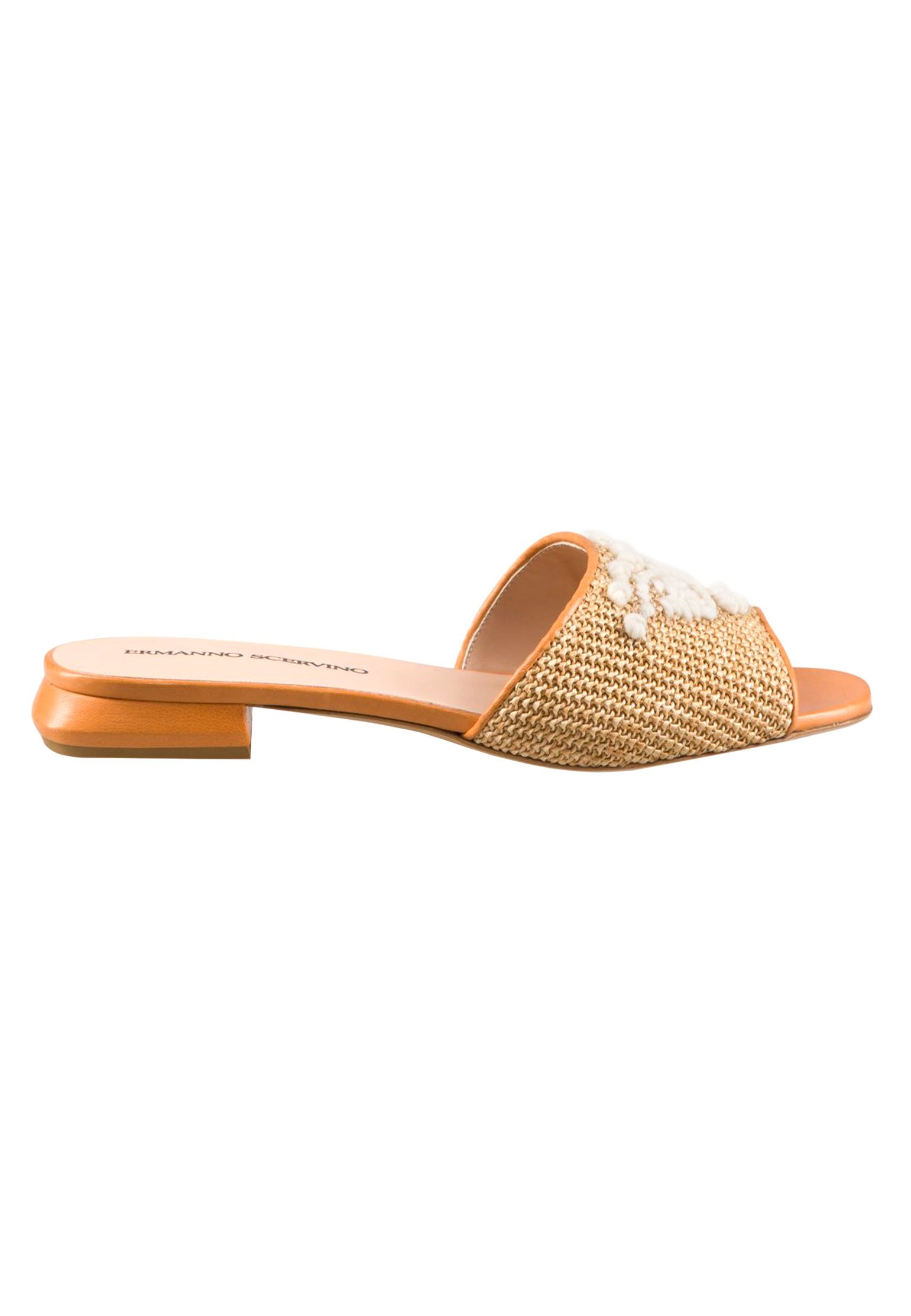 

Шлепанцы женские Ermanno Scervino 124262 бежевые 39 EU, 124262