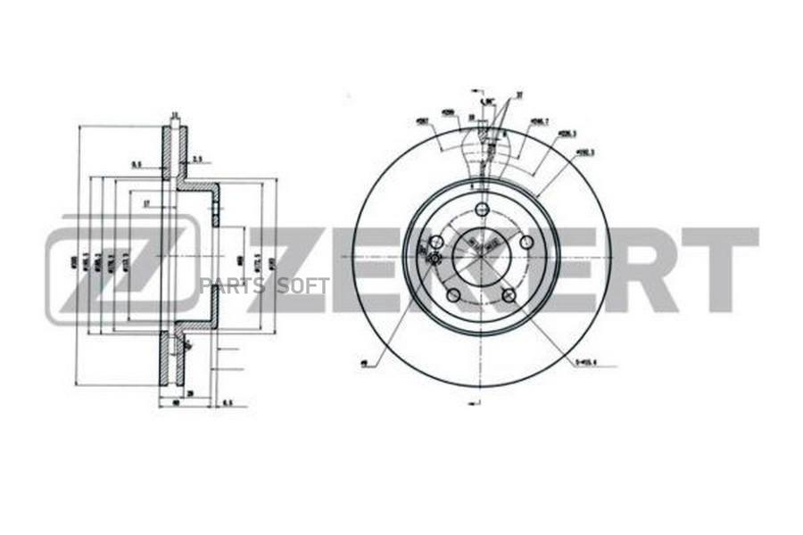 

Диск торм. перед. MB C-Class (205) 13- E-Class (213 238) 16-