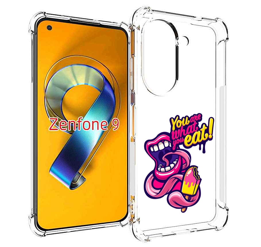 

Чехол MyPads ты-то-что-ты-ешь для Asus Zenfone 9 (AI2202), Прозрачный, Tocco