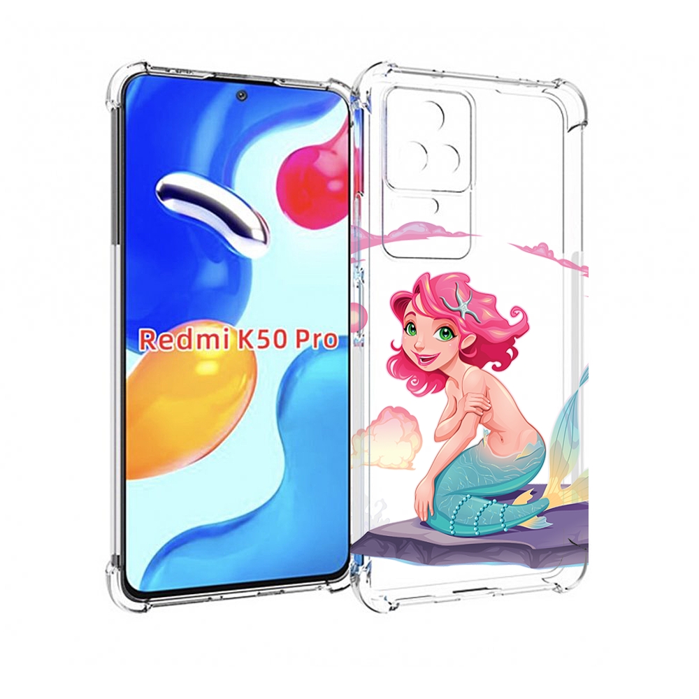 

Чехол MyPads русалочка для Xiaomi Redmi K50 / K50 Pro, Прозрачный, Tocco