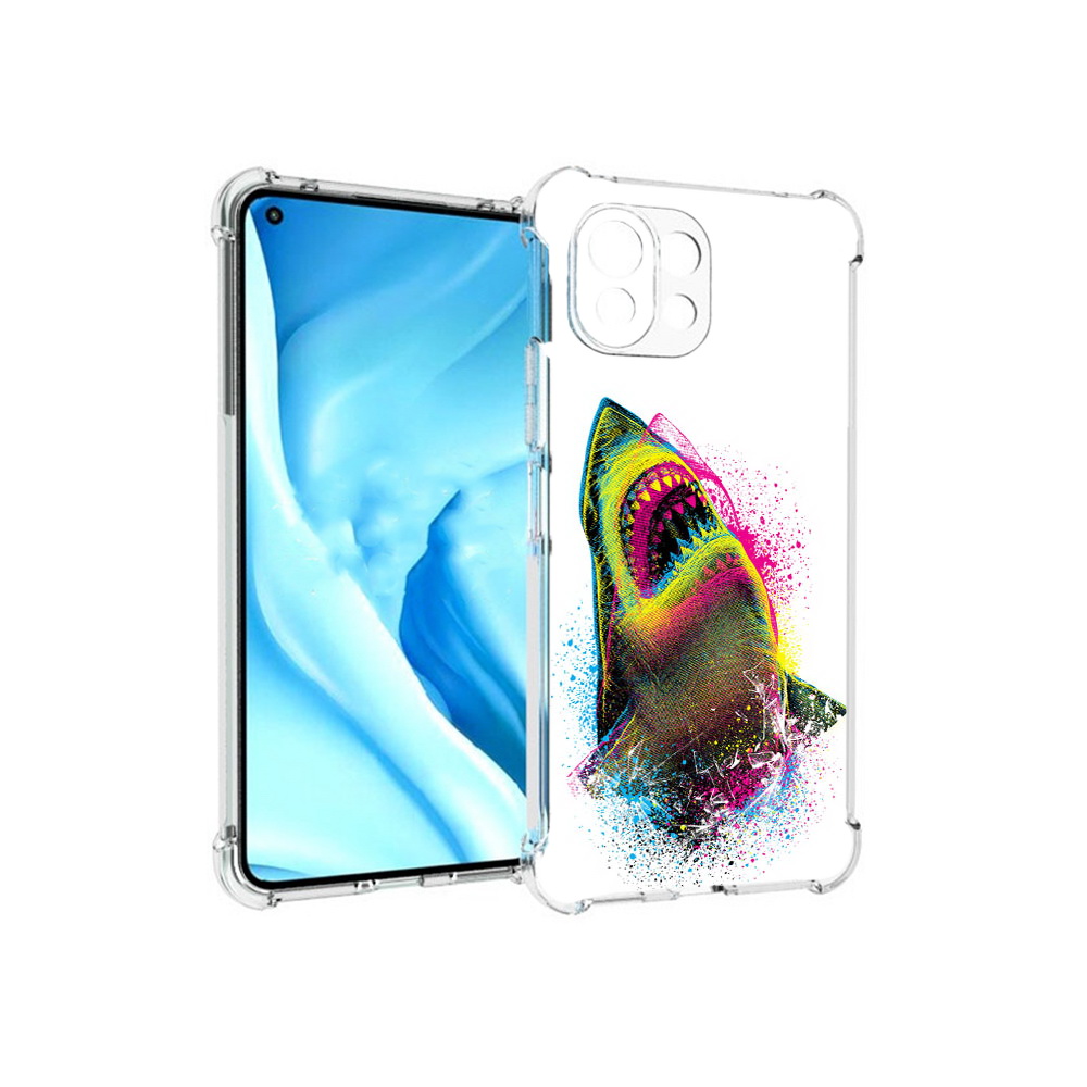 

Чехол MyPads Tocco для Xiaomi Mi 11 Lite челюсти-2 (PT159462.256.674), Прозрачный, Tocco