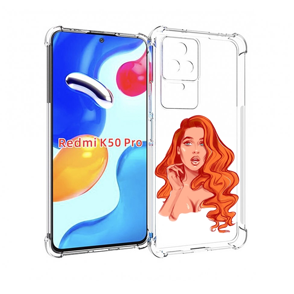 

Чехол MyPads рыжая-девушка-модельной-внешности женский для Xiaomi Redmi K50 / K50 Pro, Прозрачный, Tocco