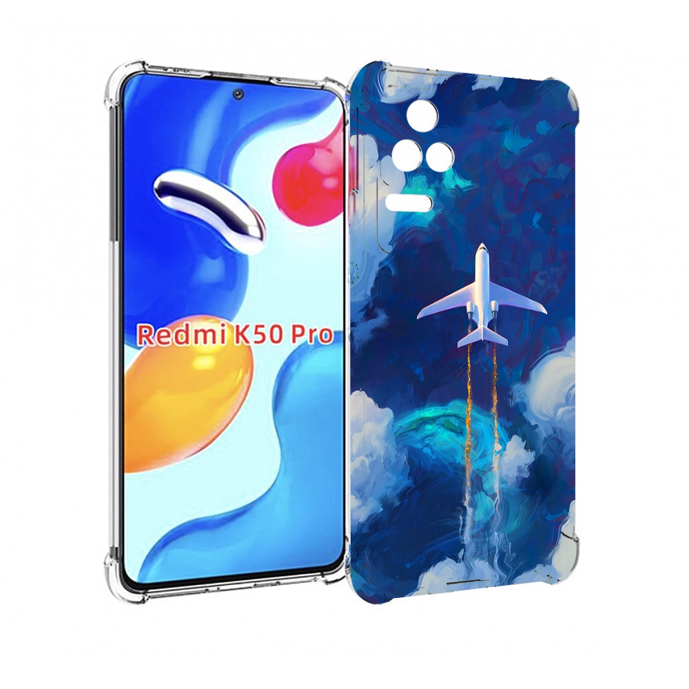 

Чехол MyPads самолет-в-небе-рисунок для Xiaomi Redmi K50 / K50 Pro, Прозрачный, Tocco