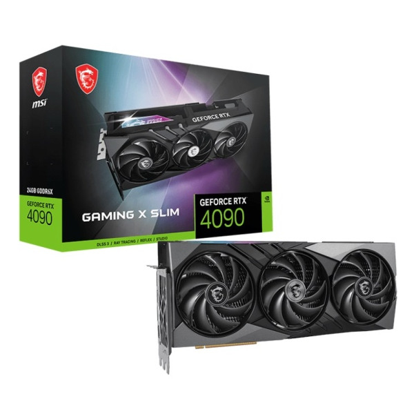 

Видеокарта MSI NVIDIA GeForce RTX 4090 GAMING X SLIM, Черный, GeForce RTX 4090 GAMING X SLIM