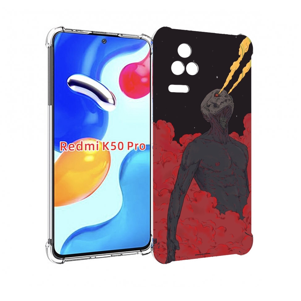 

Чехол MyPads скелет в красном дыму для Xiaomi Redmi K50 / K50 Pro, Прозрачный, Tocco