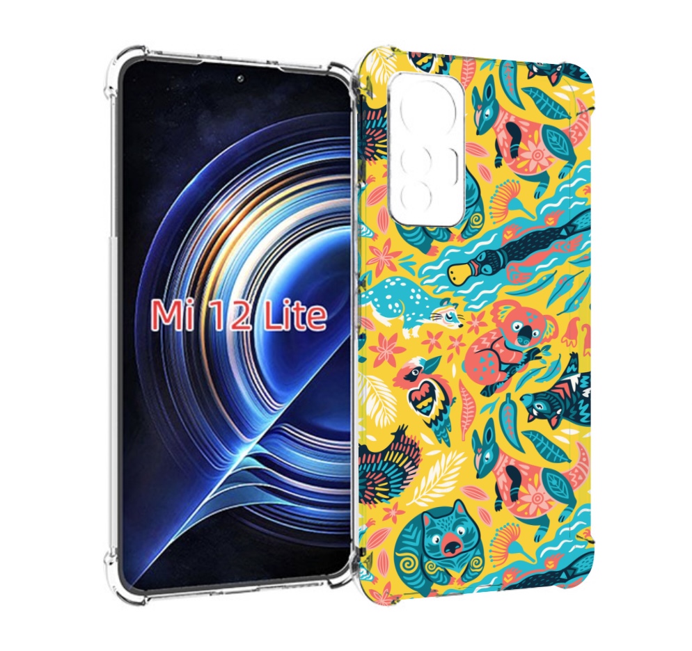 

Чехол MyPads seamless-pattern для Xiaomi 12 Lite, Прозрачный, Tocco