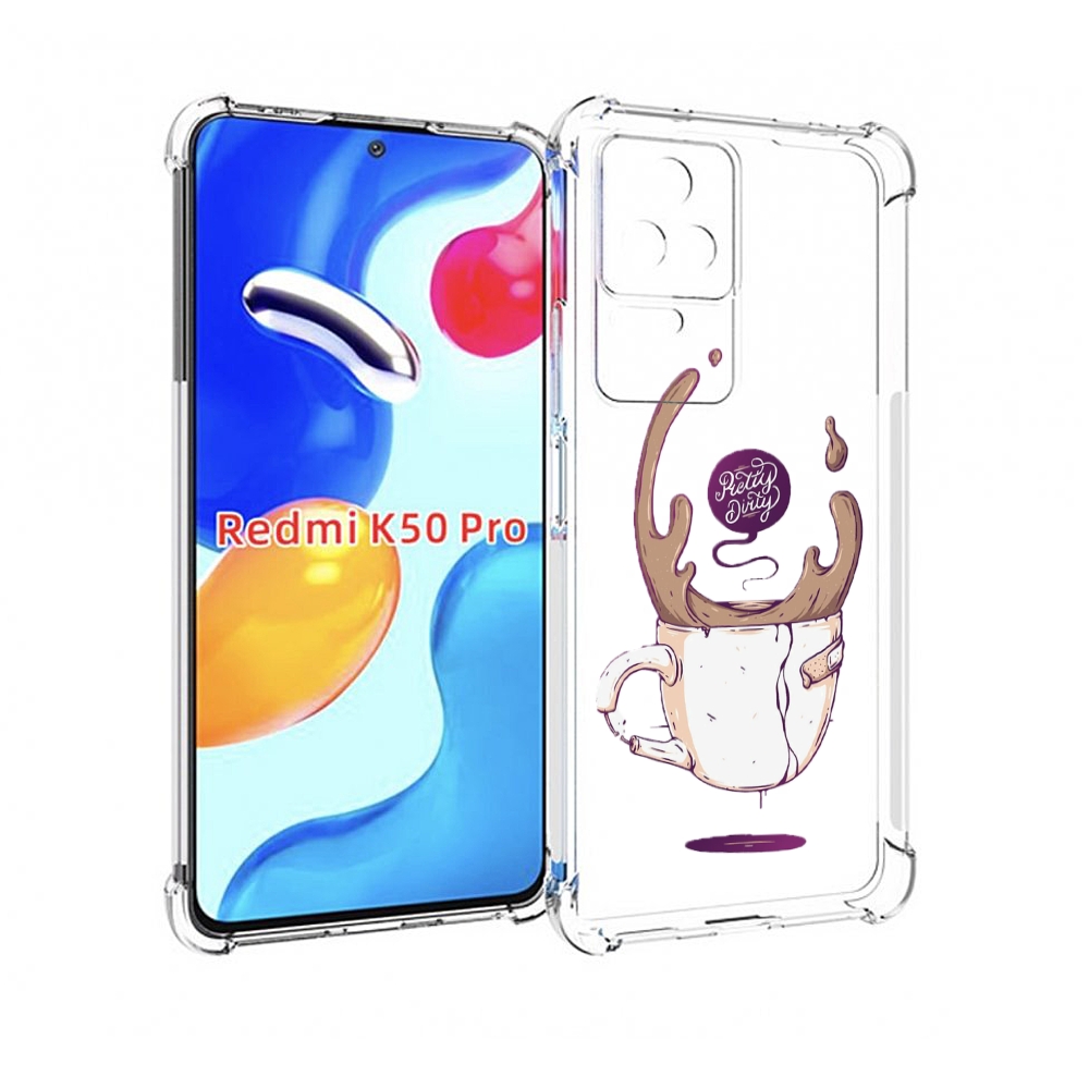 

Чехол MyPads сломанный стаканчик для Xiaomi Redmi K50 / K50 Pro, Прозрачный, Tocco