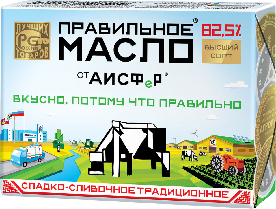 фото Масло правильное традиционное бзмж сладко-сливочное жир. 82,5 % 180 г фольга аисфер россия правильноемасло