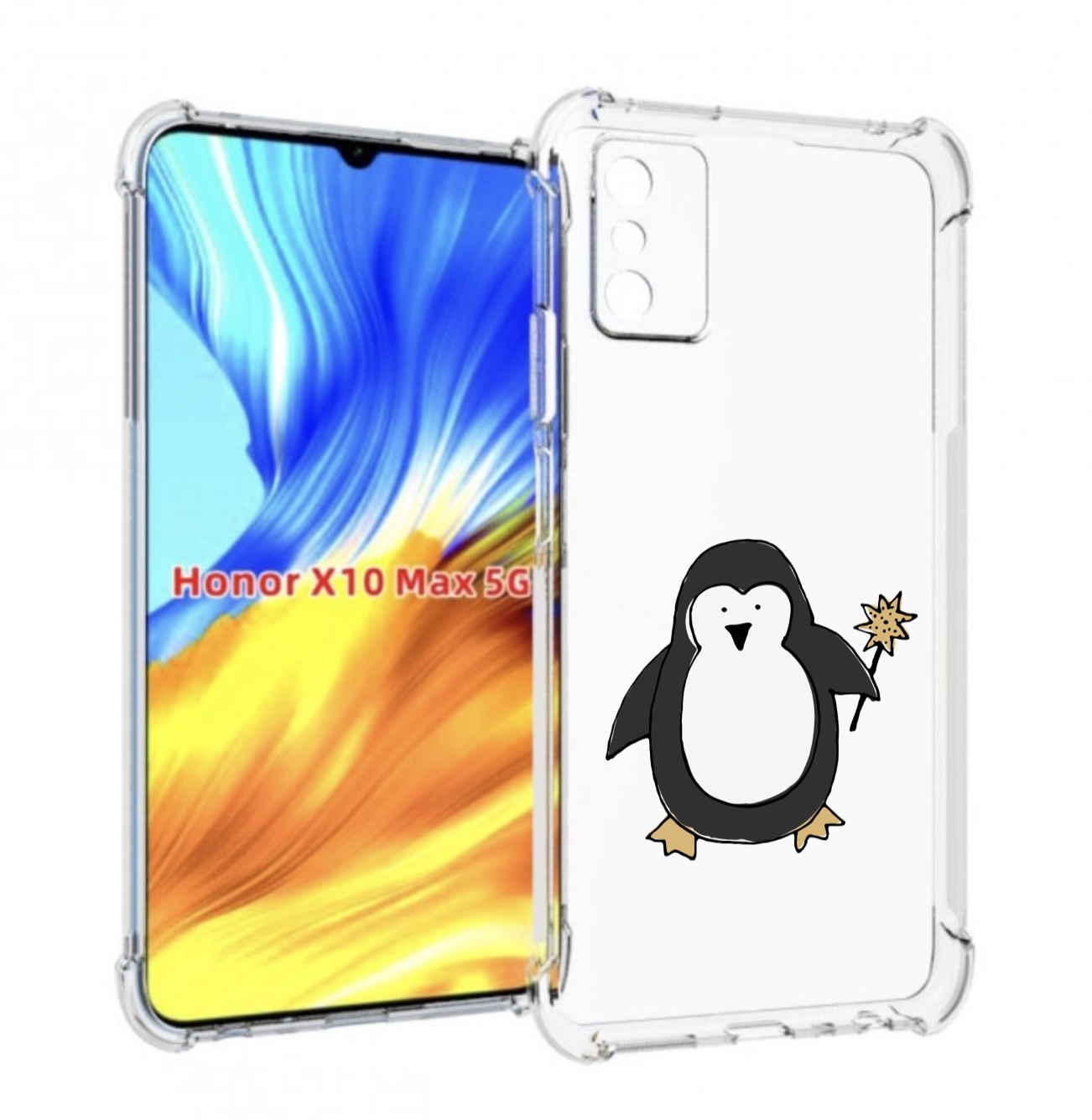 

Чехол MyPads Волшебный пингвин для Honor X10 Max, Прозрачный, Tocco