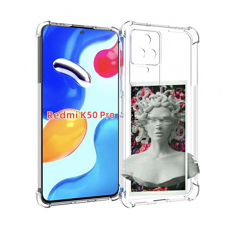 

Чехол MyPads статуя-медузы для Xiaomi Redmi K50 / K50 Pro, Прозрачный, Tocco