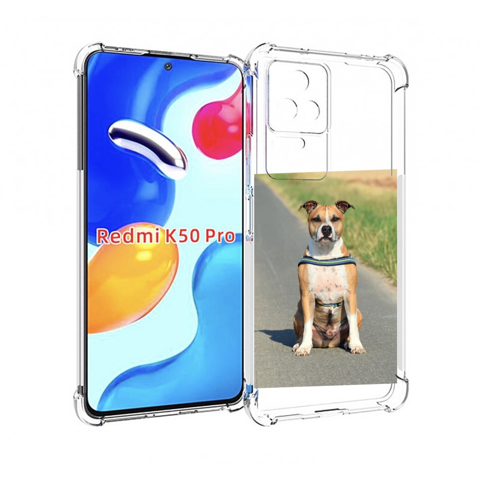 

Чехол MyPads стаффорд терьер для Xiaomi Redmi K50 / K50 Pro, Прозрачный, Tocco