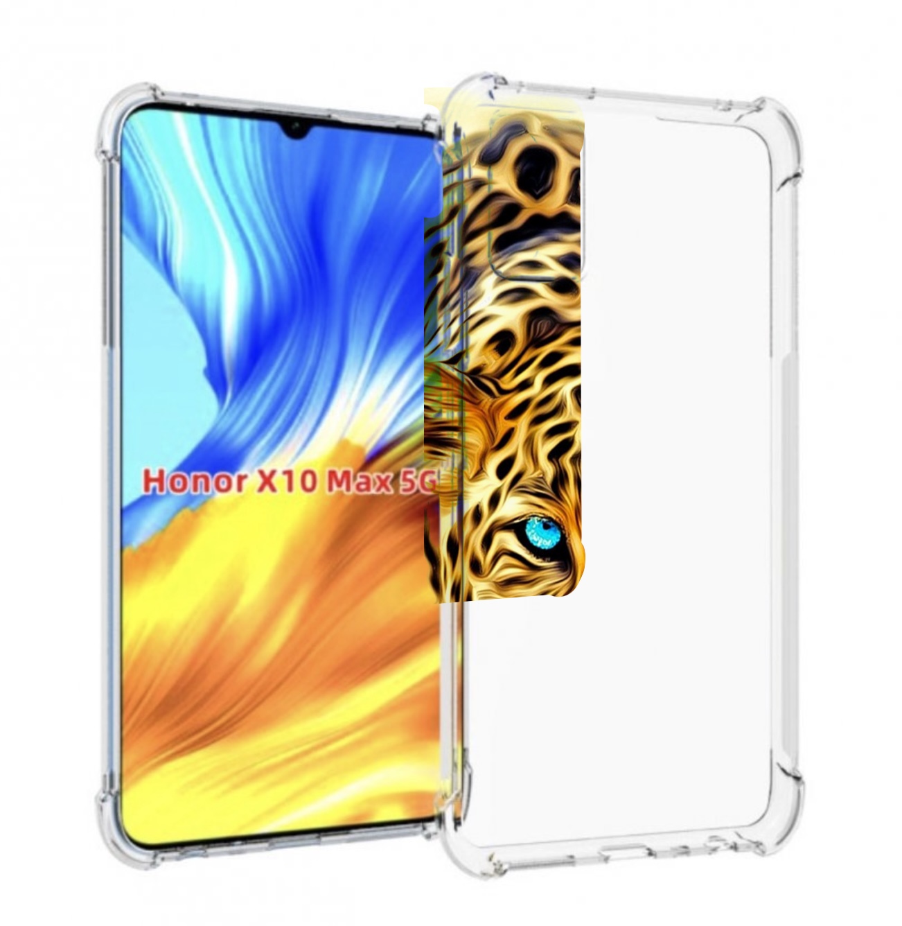 

Чехол MyPads Голубоглазый-гепард для Honor X10 Max, Прозрачный, Tocco