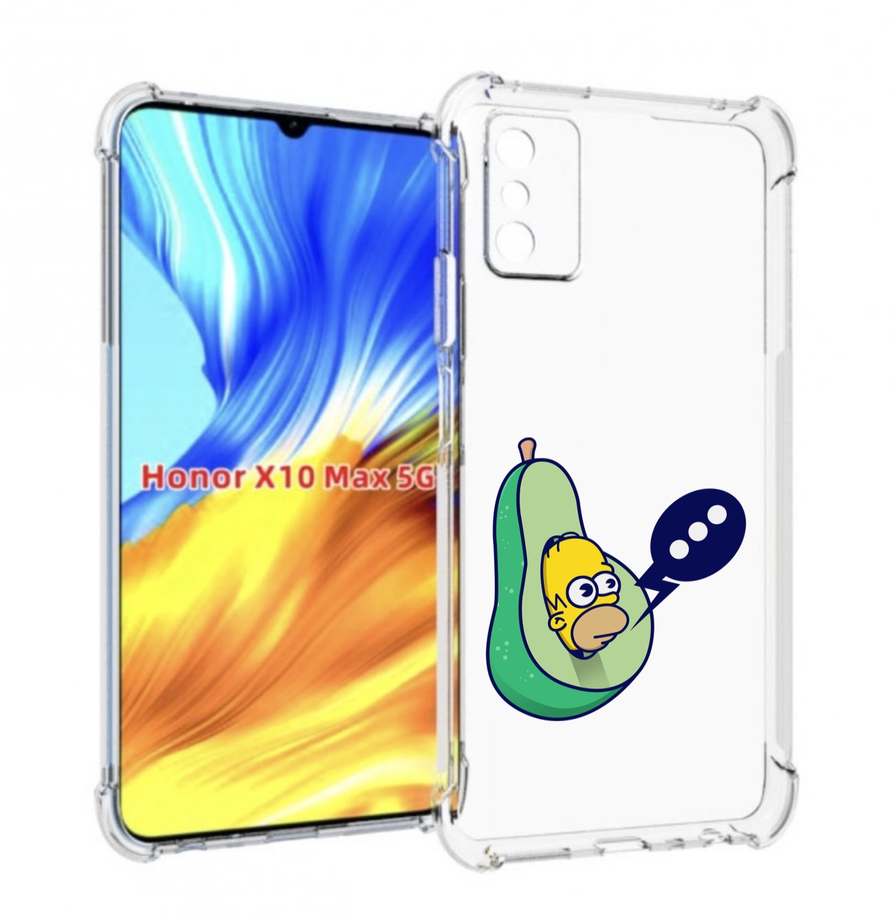 

Чехол MyPads Гомер-авокадо для Honor X10 Max, Прозрачный, Tocco
