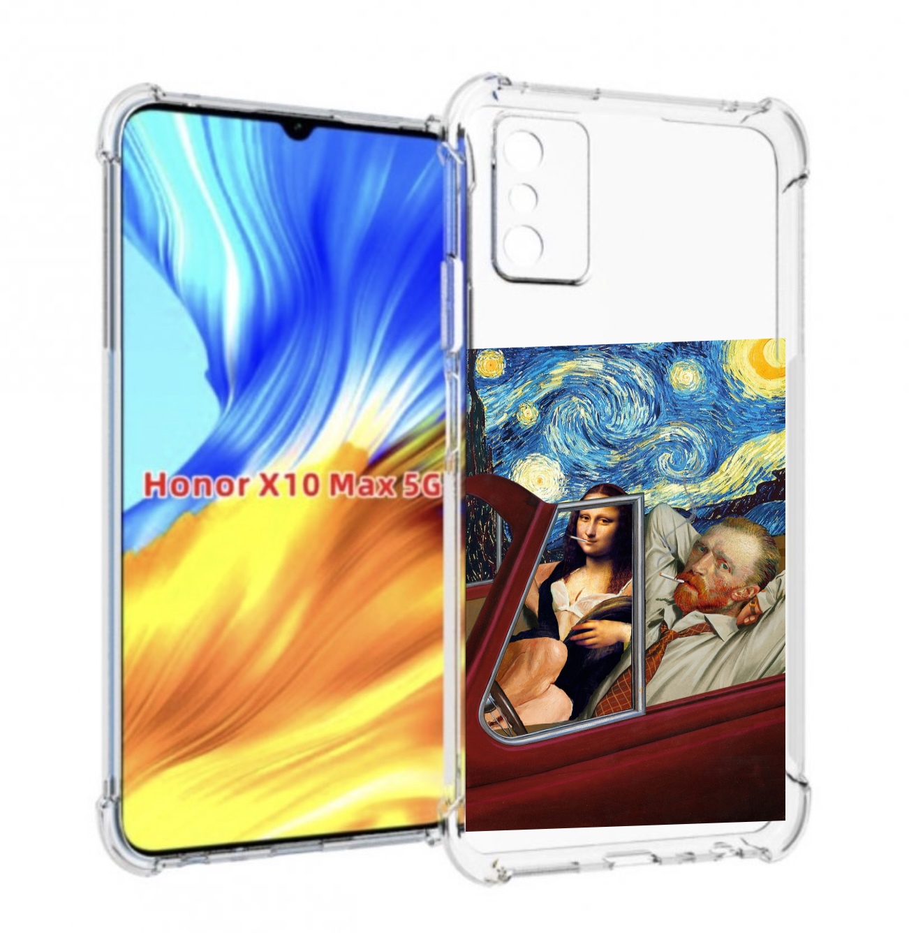 

Чехол MyPads Да-Винчи-в-одном для Honor X10 Max, Прозрачный, Tocco