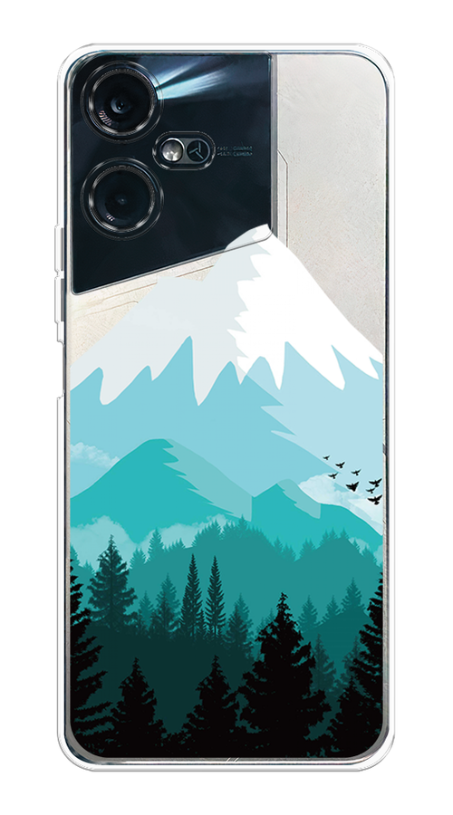 

Чехол на Tecno Pova Neo 3 "Синяя снежная гора", Белый;голубой;бирюзовый, 304450-2